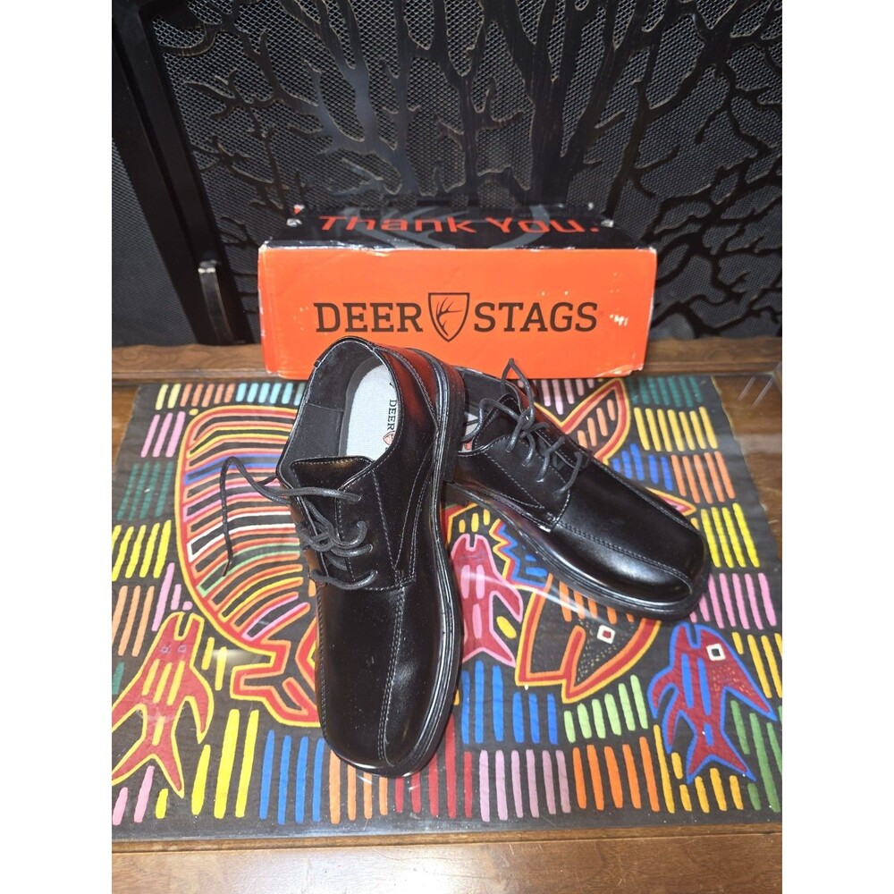 Deer Stags Boy's Ace Oxford Gabe Dress shoes Loafers, Black, size 3 Wide, boys